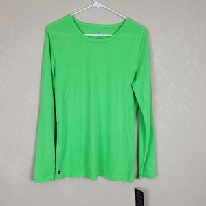 New Sivvan Green Ling Sleeve Womens Tshirt Sz L